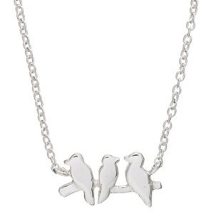 🎁 Unwritten Mini Bird Pendant Necklace in Sterling Silver, 16" + 2" extender